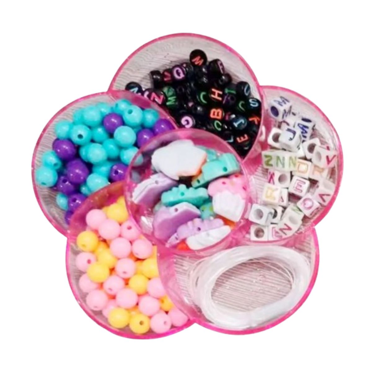Kit 4 Miçangas Pocket Infantil Para Acessórios - Dm Toys Kit 4 Miçangas Pocket Infantil Para Acessórios - Dm Toys